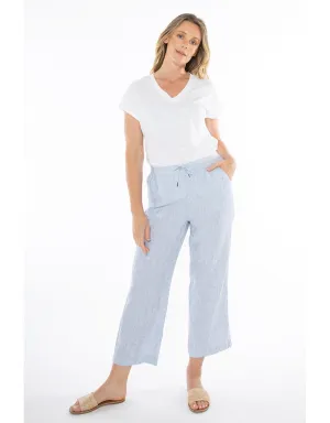 Core Stripe Pant Denim/White